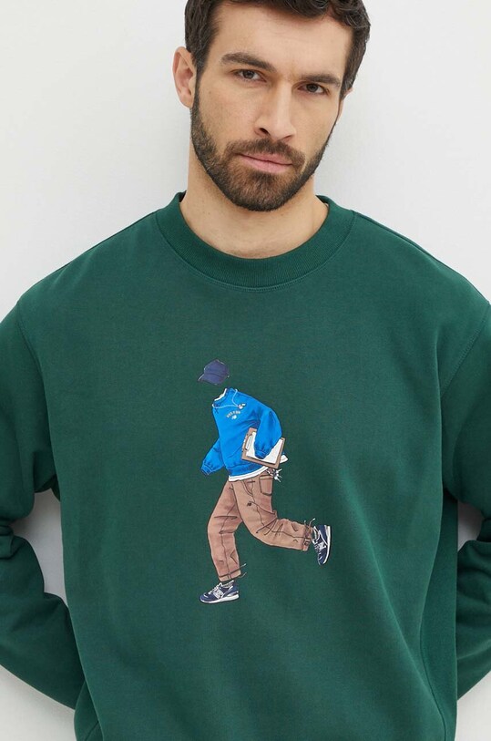 New Balance hanorac de bumbac verde MT41538NWG