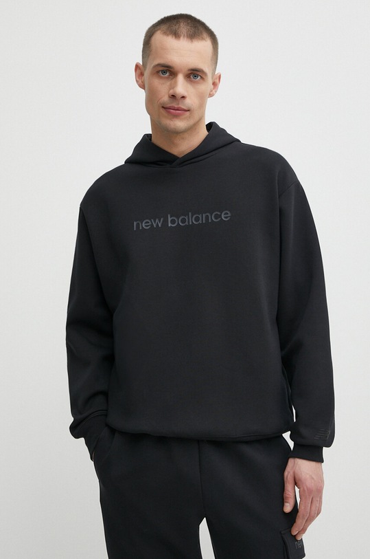 Суичър New Balance MT41571BK с качулка черен MT41571BK