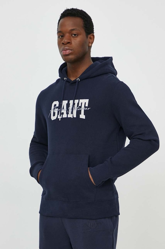 Хлопковая кофта Gant хлопок тёмно-синий 2006076