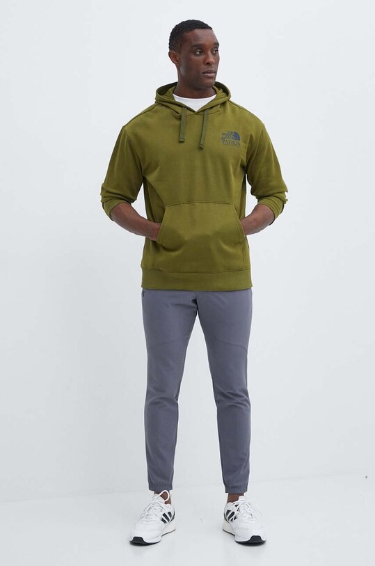 The North Face hanorac de bumbac NF0A87DVPIB1 verde SS24