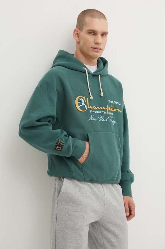 Pulover Champion S kapuco zelena 219997