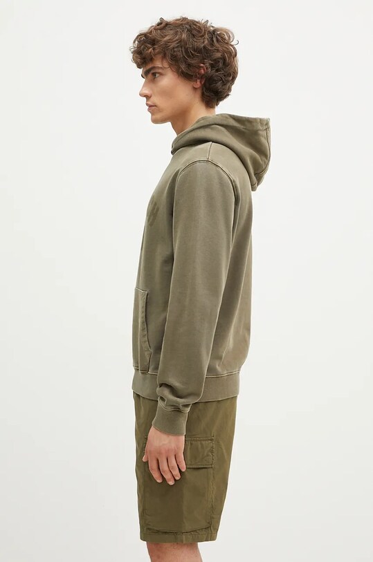 Хлопковая кофта Woolrich Garment Dyed Logo Hoodie CFWOSW0220MRUT3686 зелёный SS24