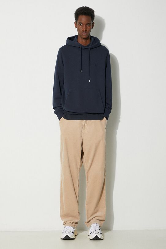 Woolrich bluza Logo Script Hoodie CFWOSW0224MRUT3684 granatowy SS24