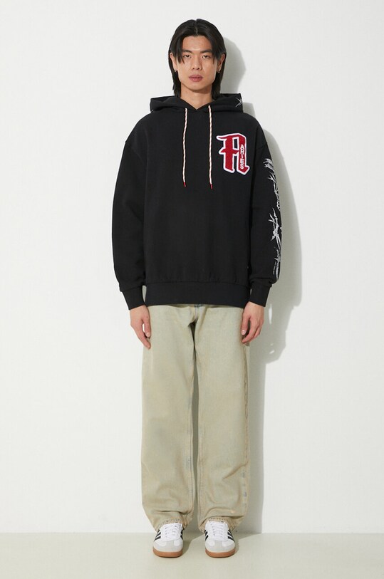 Βαμβακερή μπλούζα Aries Nothing Matters Embroidered SUAR20011X μαύρο SS24