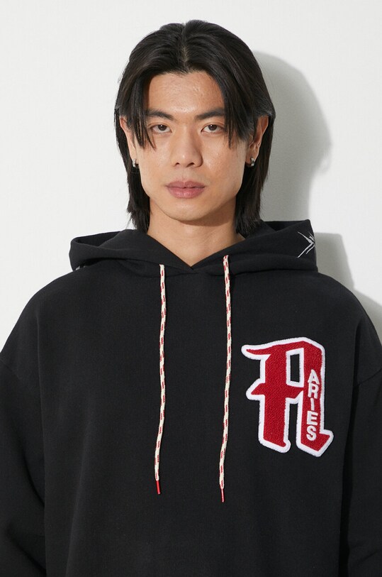Βαμβακερή μπλούζα Aries Nothing Matters Embroidered SUAR20011X μαύρο