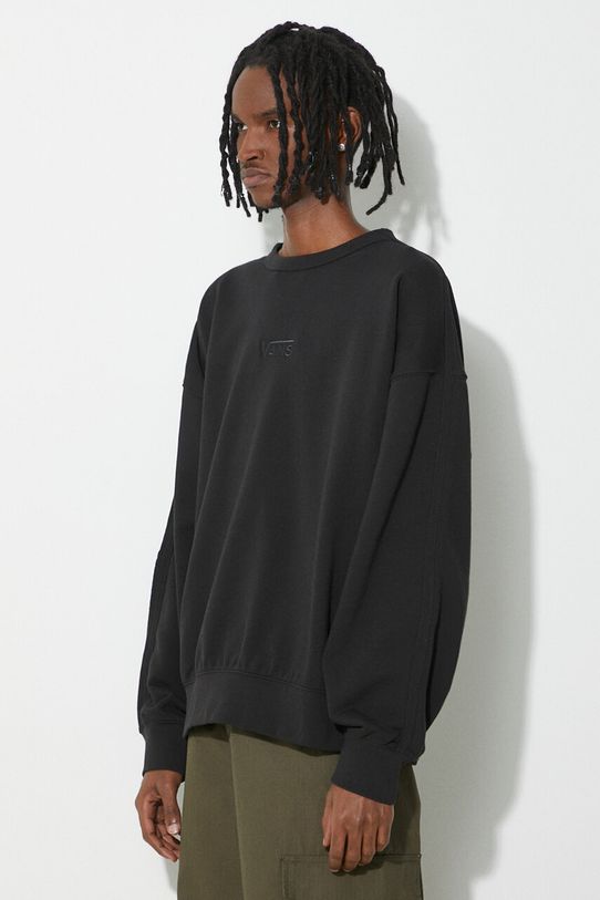 Vans bluza bawełniana Premium Standards Crew Fleece LX czarny VN000GBWBLK1
