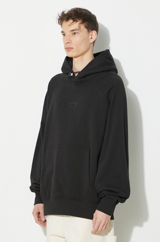 Βαμβακερή μπλούζα Vans Premium Standards Hoodie Fleece LX μαύρο VN000GZ1BLK1