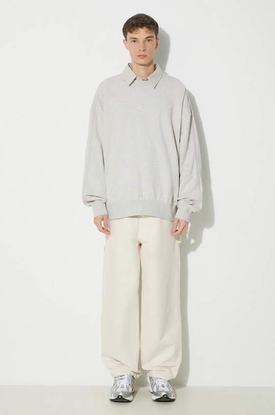 Vans hanorac de bumbac Premium Standards Crew Fleece LX VN000GBWRKZ1 bej SS24