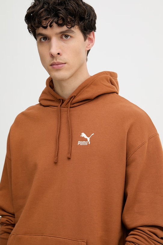 Puma hanorac de bumbac BETTER CLASSICS maro 624241