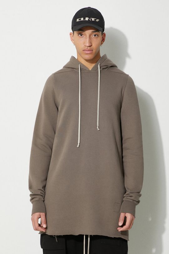 Rick Owens cotton sweatshirt Pullover Hoodie cotton brown DU01D1285.F.34