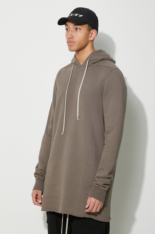 Rick Owens cotton sweatshirt Pullover Hoodie brown DU01D1285.F.34