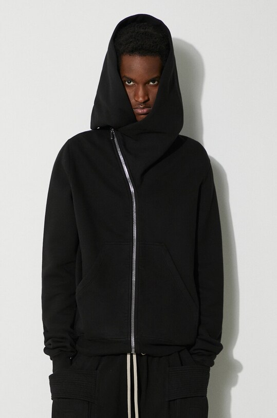 Rick Owens cotton sweatshirt Mountain Hoodie cotton black DU01D1286.F.09