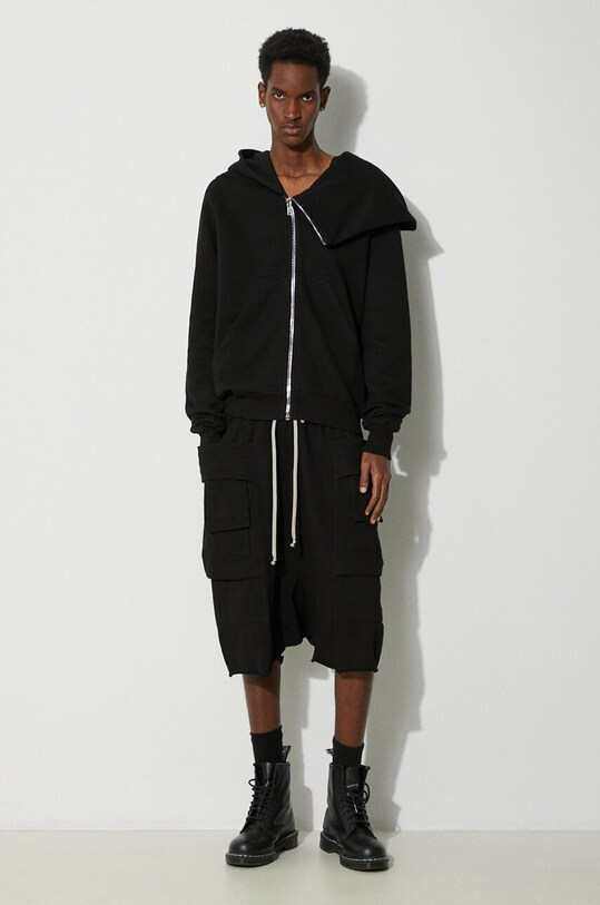 Rick Owens cotton sweatshirt Mountain Hoodie DU01D1286.F.09 black SS24