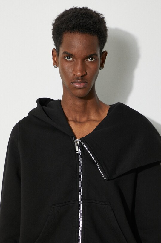 Rick Owens cotton sweatshirt Mountain Hoodie DU01D1286.F.09 black