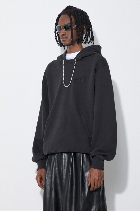 AMBUSH cotton sweatshirt Ballchain black BMBB001S24FLE0011010