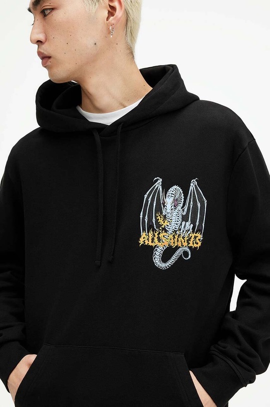 Bavlněná mikina AllSaints DRAGONSKULL MG538Z černá SS24