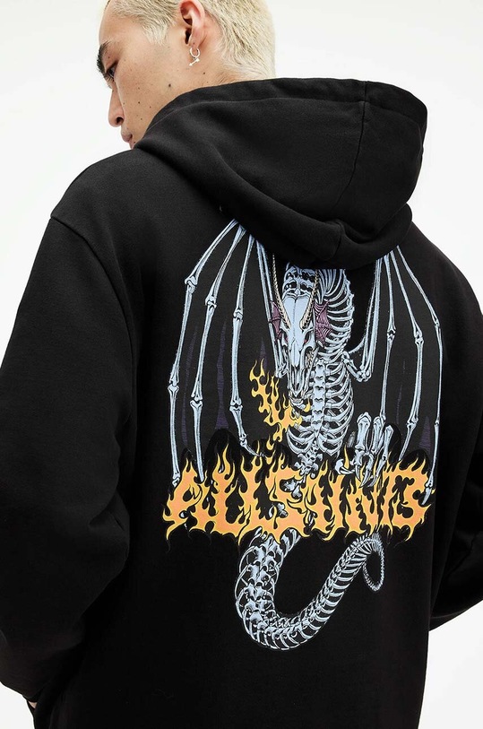 Oblečení Bavlněná mikina AllSaints DRAGONSKULL MG538Z černá
