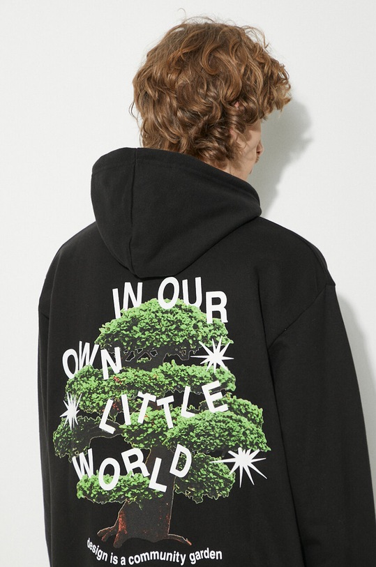 Market hanorac de bumbac Community Garden Hoodie negru 397000580