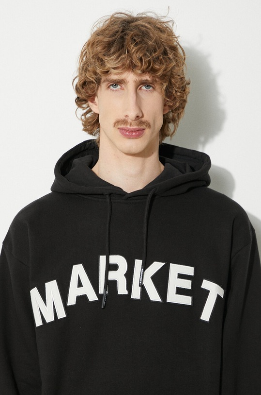 Market hanorac de bumbac Community Garden Hoodie 397000580 negru