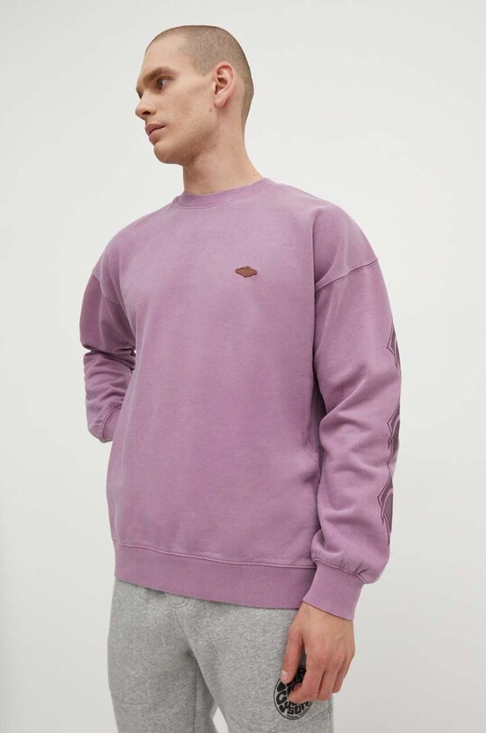 Rip Curl bluza bawełniana nadruk fioletowy 049MFL