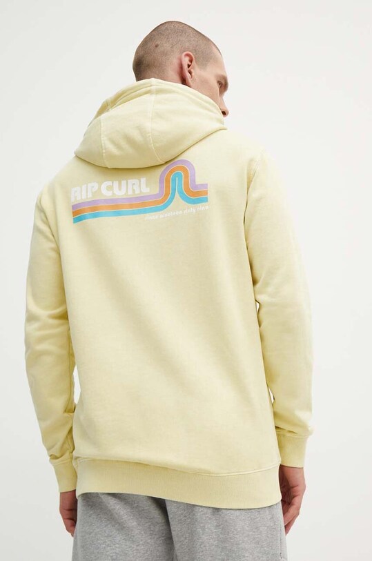 Pamučna dukserica Rip Curl print zlatna 04EMFL