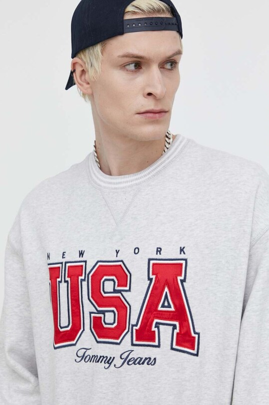 Tommy Jeans bluza Archive Games szary DM0DM19543