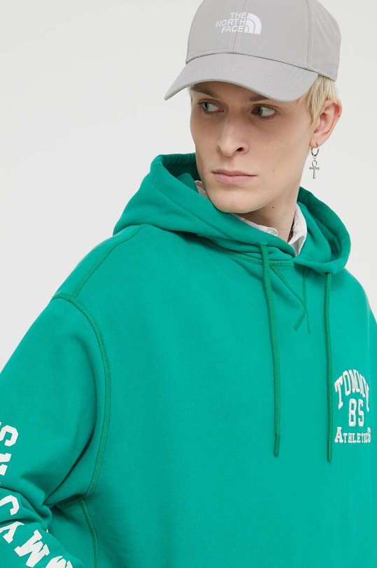 Bavlněná mikina Tommy Jeans Archive Games DM0DM19544 zelená SS24