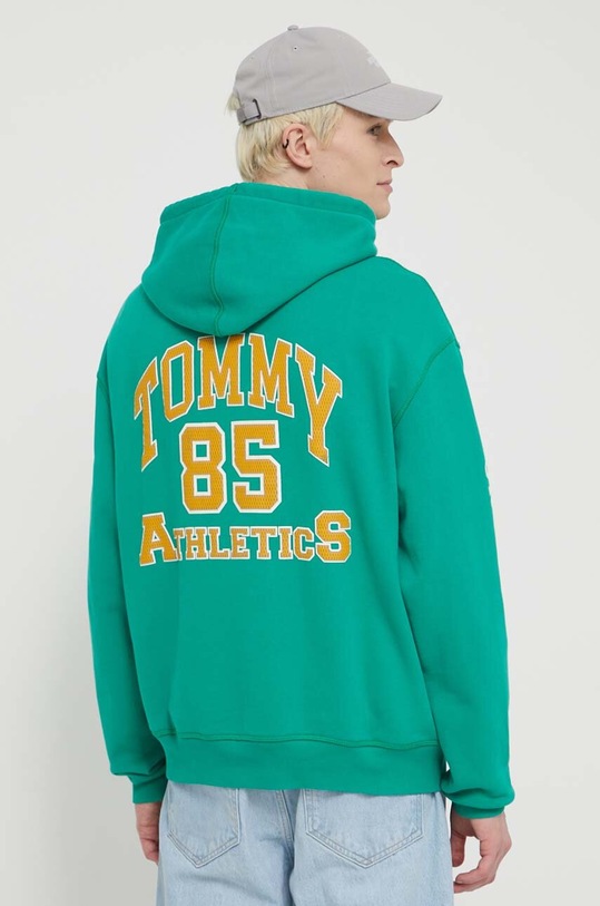 Odzież Tommy Jeans bluza bawełniana Archive Games DM0DM19544 zielony
