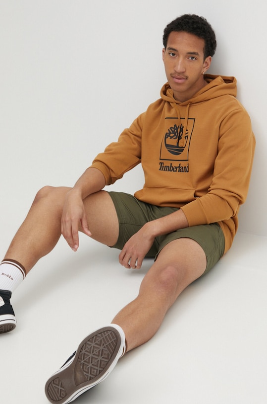 Mikina Timberland s kapucňou hnedá TB0A5QV6P471