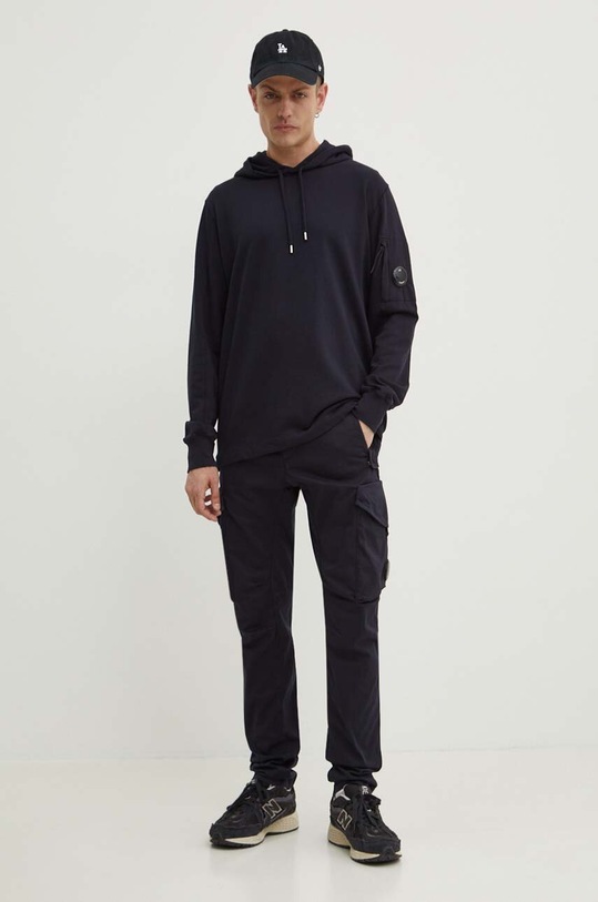 Бавовняна кофта C.P. Company Light Fleece 16CMSS033A002246G темно-синій SS24