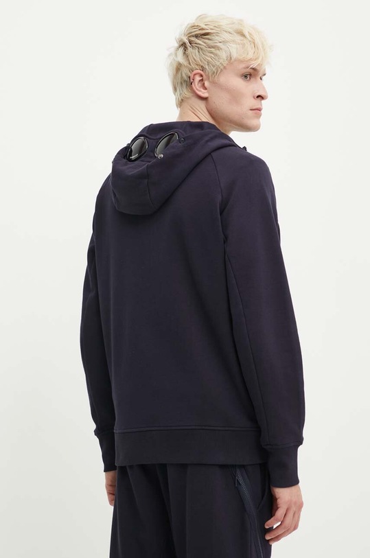 Odzież C.P. Company bluza bawełniana Diagonal Raised Fleece Goggle 16CMSS082A005086W granatowy