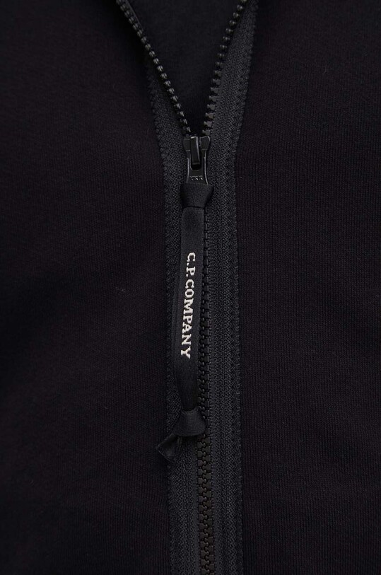 C.P. Company hanorac de bumbac Diagonal Raised Fleece Goggle 16CMSS082A005086W negru