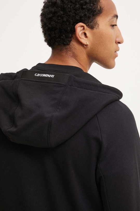 Oblečení Bavlněná mikina C.P. Company Diagonal Raised Fleece Zipped 16CMSS400A005086W černá