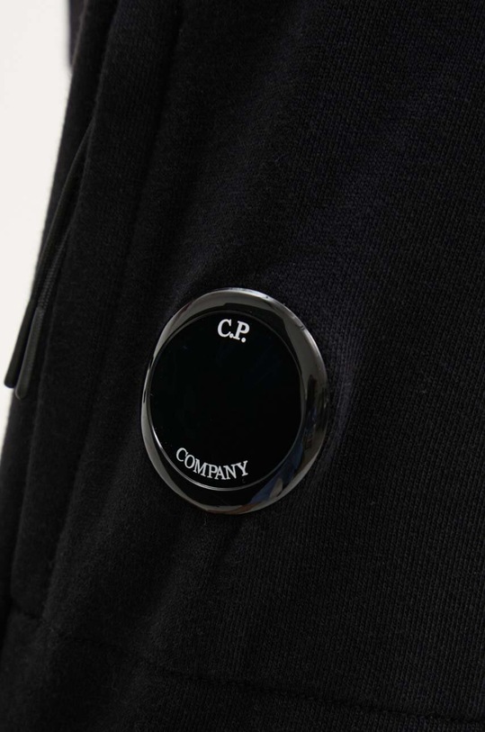 Bavlněná mikina C.P. Company Diagonal Raised Fleece Zipped 16CMSS400A005086W černá