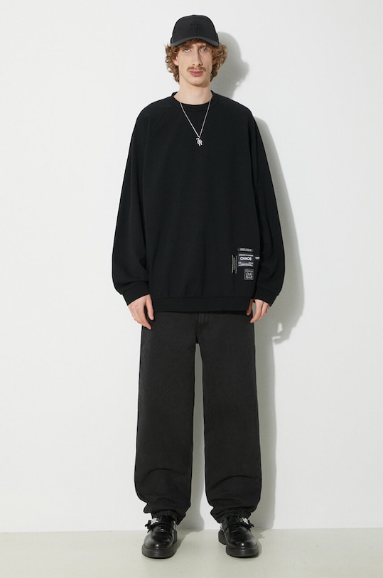 Бавовняна кофта Undercover Pullover UC1D4808.4 чорний SS24