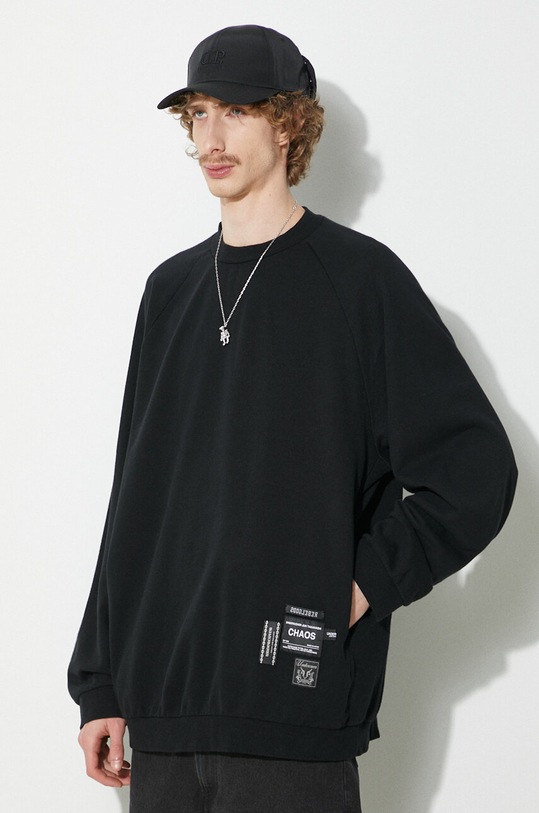 Бавовняна кофта Undercover Pullover чорний UC1D4808.4