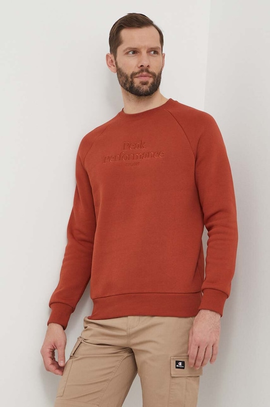 Кофта Peak Performance без капюшона коричневый G79593