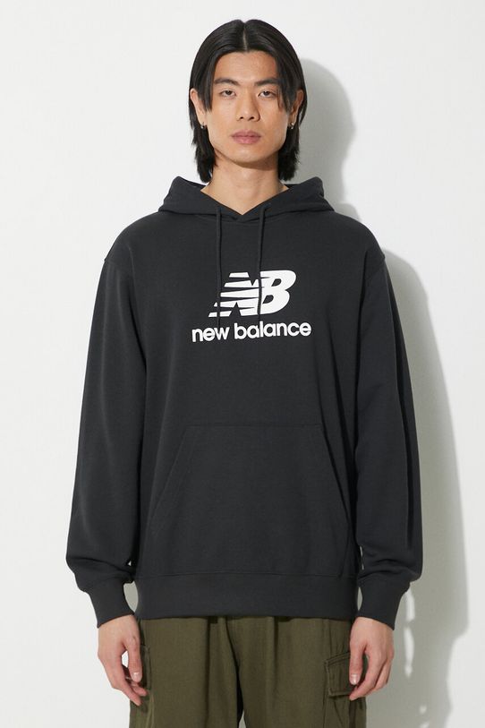 Суичър New Balance Sport Essentials надпис черен MT41501BK