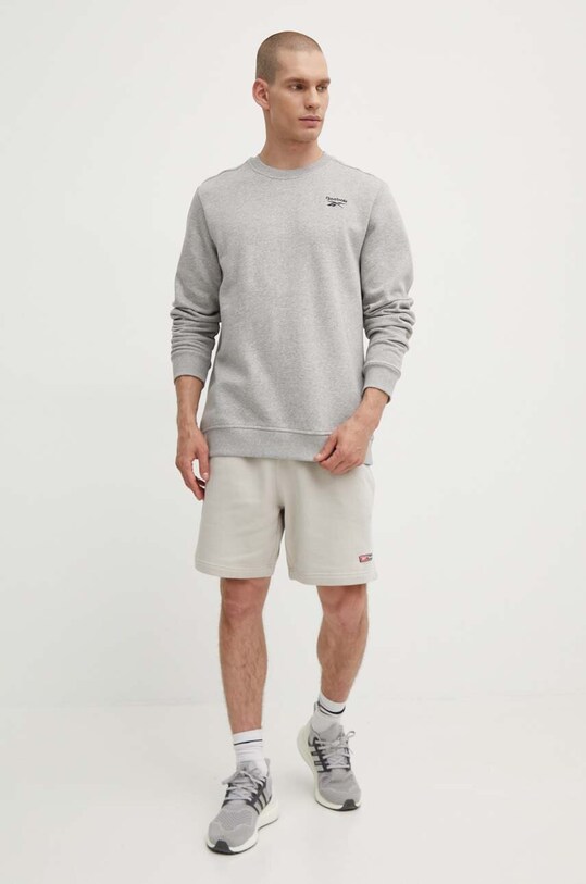 Reebok bluza Identity 100202866 gri AW24