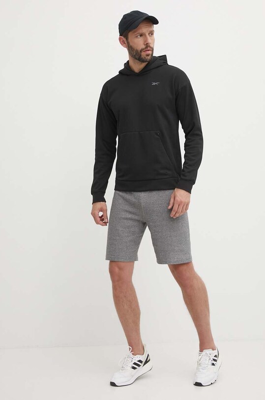 Reebok bluza Strength 100075764 negru AW24