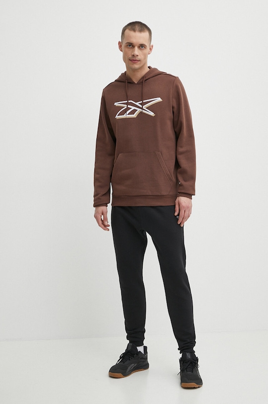 Reebok bluza 100202413 brązowy SS24