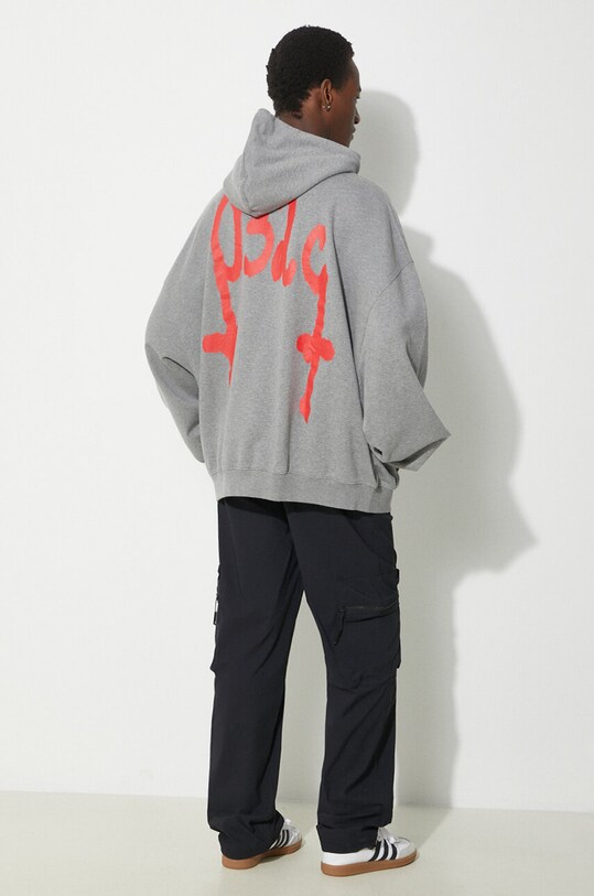Bavlněná mikina 032C 'Mayhem' Bubble Hoodie SS24.C.2030 šedá SS24