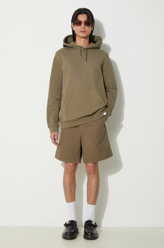 Bavlněná mikina Norse Projects Vagn Slim Organic N20.1276.8076 zelená SS24