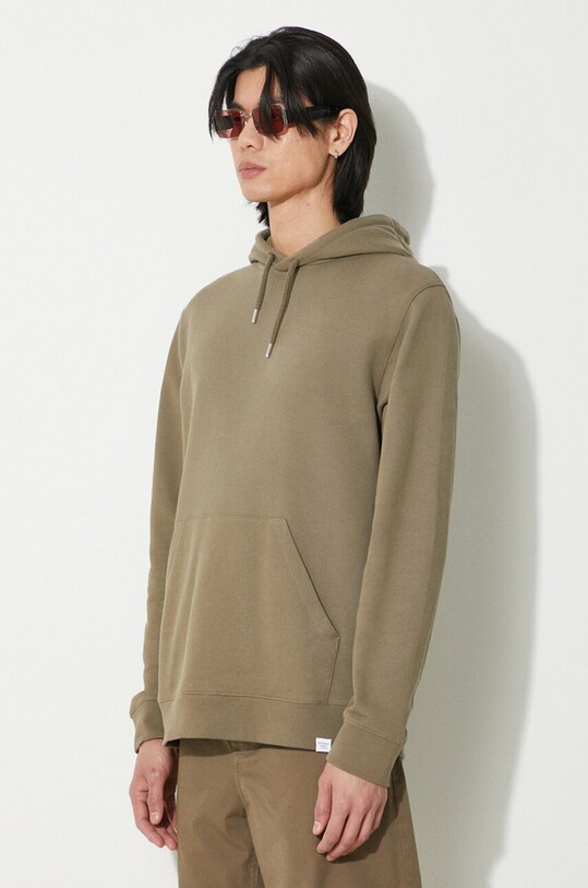 Bavlněná mikina Norse Projects Vagn Slim Organic zelená N20.1276.8076