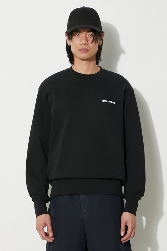 Bavlnená mikina Norse Projects Arne Relaxed Organic Logo