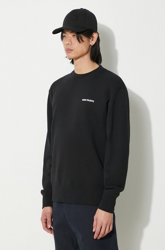 Norse Projects hanorac de bumbac Arne Relaxed Organic Logo negru N20.1302.9999