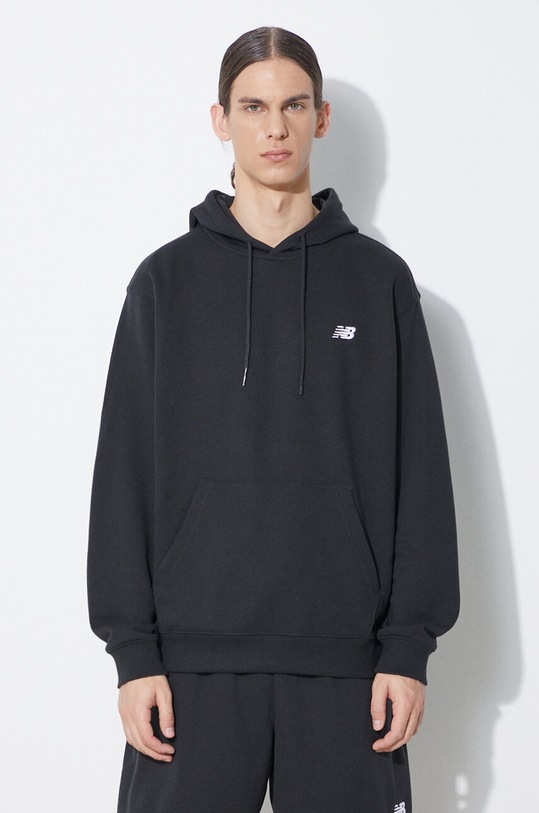 New Balance sweatshirt Small Logo French Planet friendly black MT41508BK