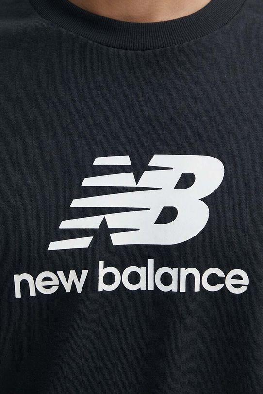 New Balance bluza Stacked Logo French MT41500BK czarny