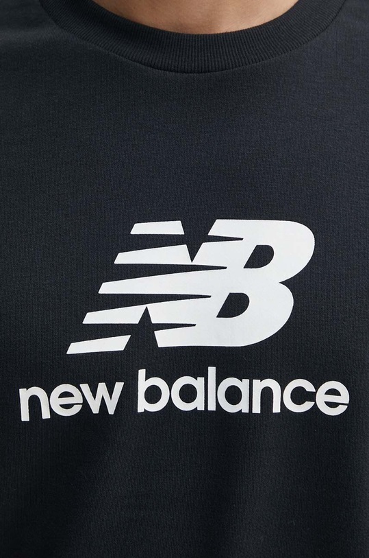 New Balance bluza Stacked Logo French MT41500BK negru