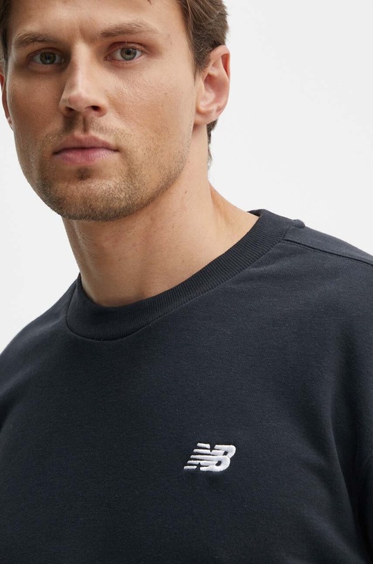 New Balance bluza Small Logo French negru MT41507BK